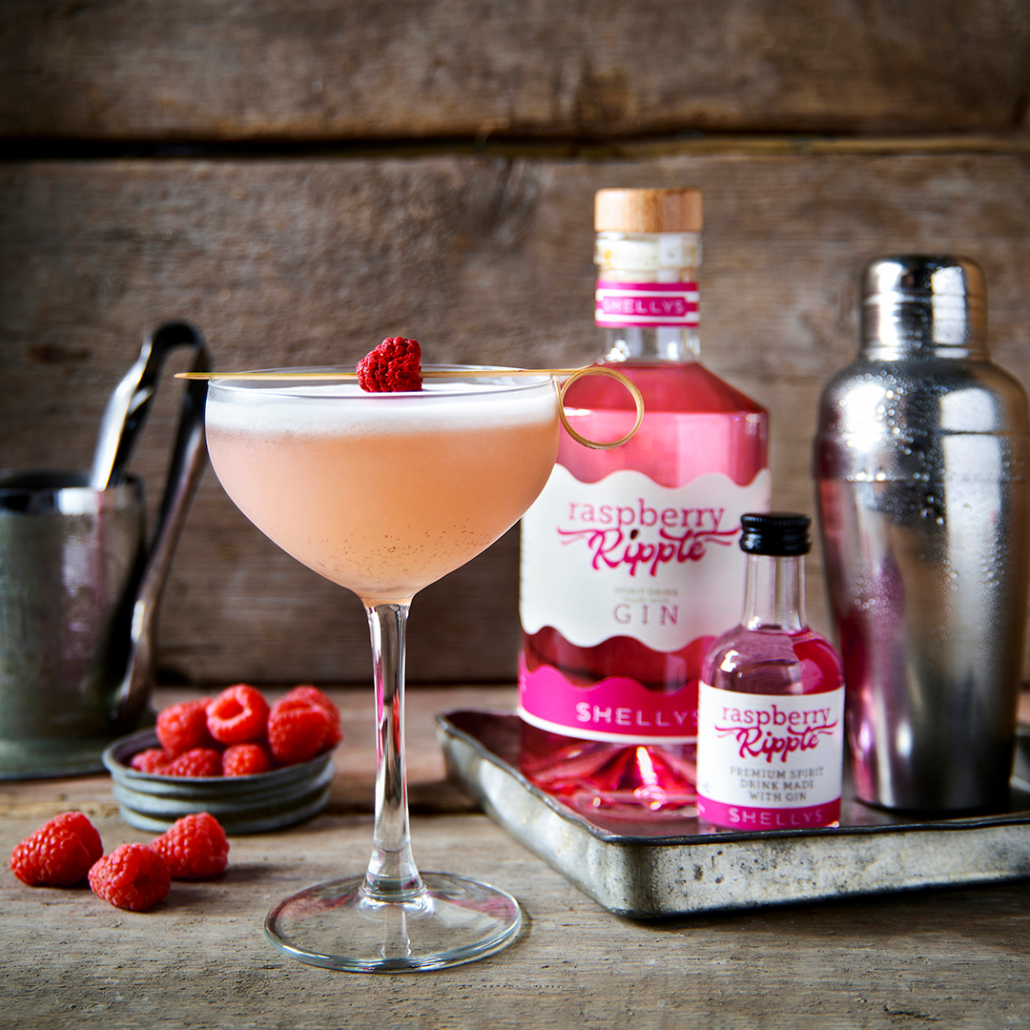 Raspberry Ripple Gin based spirit drink Shelly's Drinks